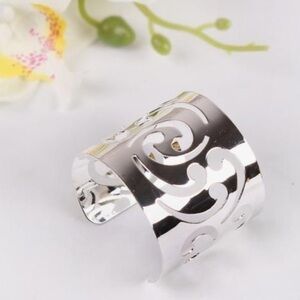 Silver Swirl Cuff Bracelet